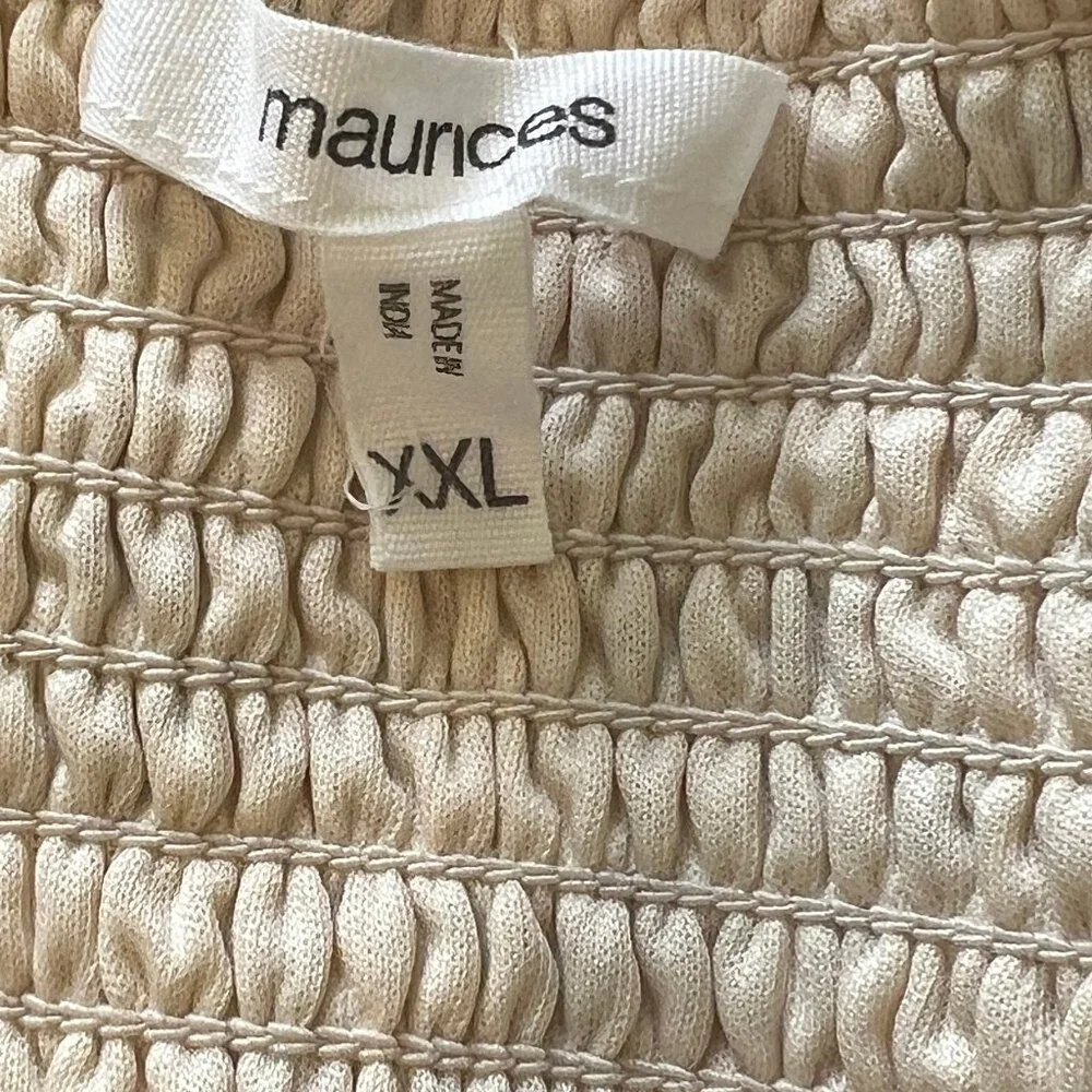 Maurices Multi-Floral Smocked Peplum Top - Picture 12 of 16